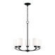 Dixon 5 Light 23 inch Matte Black Chandelier Ceiling Light