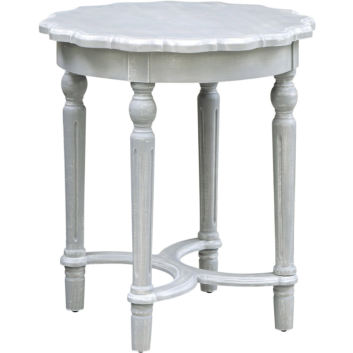 Pembroke Turned Leg 27.25 X 24 inch Grey Accent Table