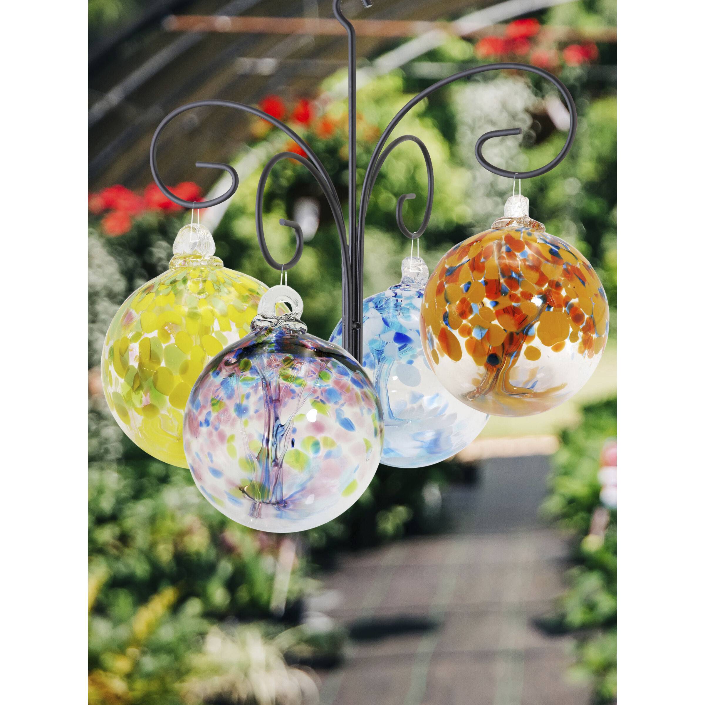 Tree Of Life Multi-color Art Glass Orb