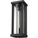 Glenwood 1 Light 20.25 inch Black Outdoor Wall Light