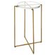 Star-crossed 24 X 16 inch Brushed Gold and Seeded Glass Accent Table