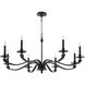 Chantelle 8 Light 40 inch Matte Black Chandelier Ceiling Light