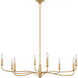 Alexa Hampton Chatsworth 8 Light 42 inch Gild Chandelier Ceiling Light