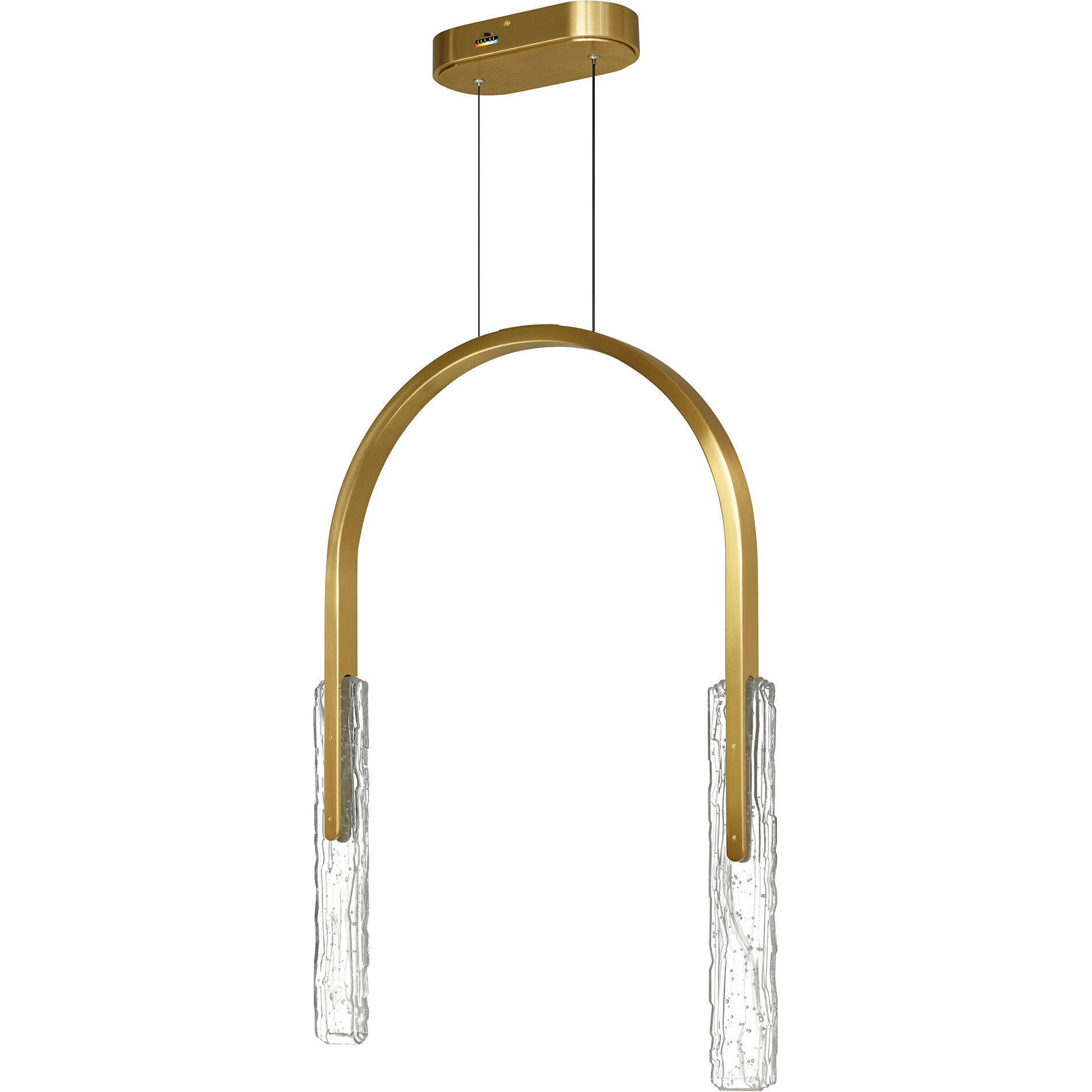 Curva LED 22 inch Brass Chandelier Ceiling Light