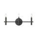 Skyva 3 Light 22 inch Matte Black Bathroom Vanity Light Wall Light