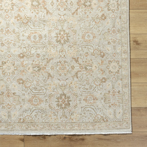 Anelka 108 X 72 inch Pearl / Warm Grey Handmade Rug in 6 x 9