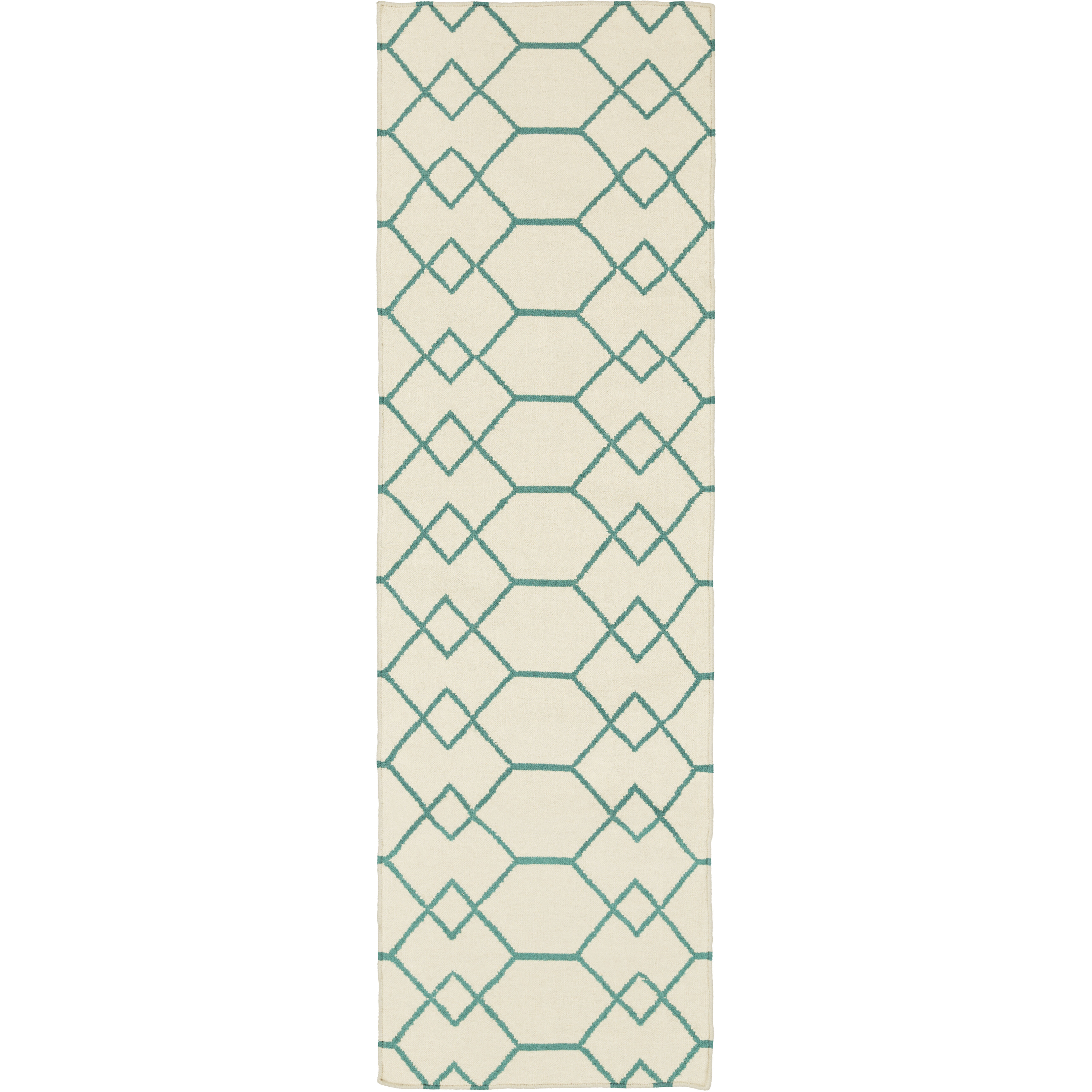 Frontier 96 X 30 inch Khaki, Teal Rug