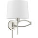 Allison 10 inch 60.00 watt Brushed Nickel Swing Arm Wall Lamp Wall Light