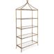 Moreau 60 X 28 inch Antique Gold Shelving, Large