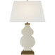 Alexa Hampton Anita 28.5 inch 150 watt Tea Stain Crackle Table Lamp Portable Light in Linen