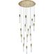 Aurora 16 Light 36 inch Satin Gold Chandelier Ceiling Light
