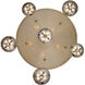 Goccia LED 16.25 inch Winter Brass Chandelier Ceiling Light