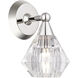 Brussels 1 Light 7 inch Polished Nickel Crystal Single Sconce Wall Light