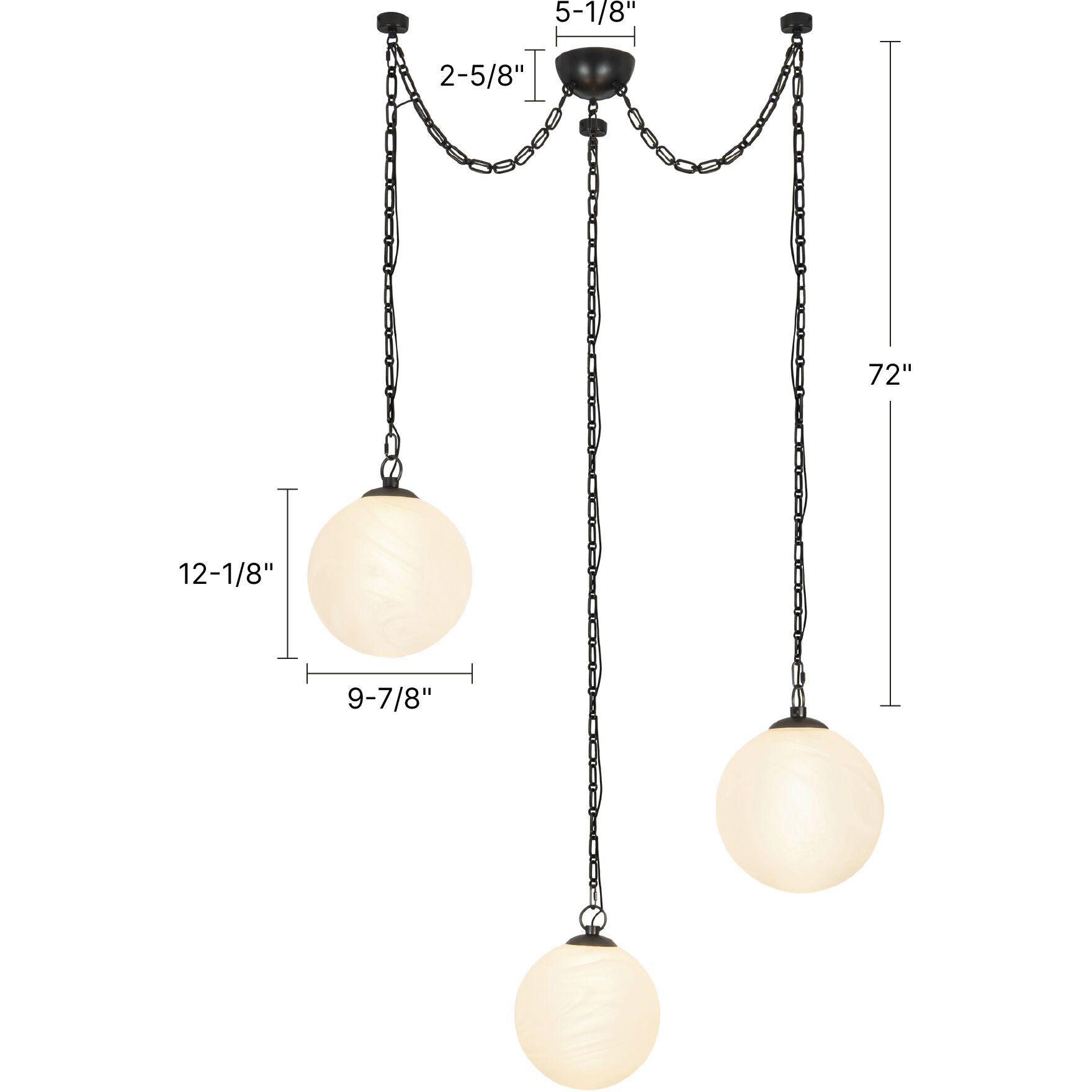 Petra 9.88 inch Vintage Brass and Cloud Glass Chandelier Ceiling Light