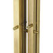 Destino 74.61 inch 40 watt Vintage Brass with Travertine Base Floor Lamp Portable Light