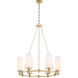 Lee Boulevard 6 Light 30 inch Aged Brass Chandelier Ceiling Light