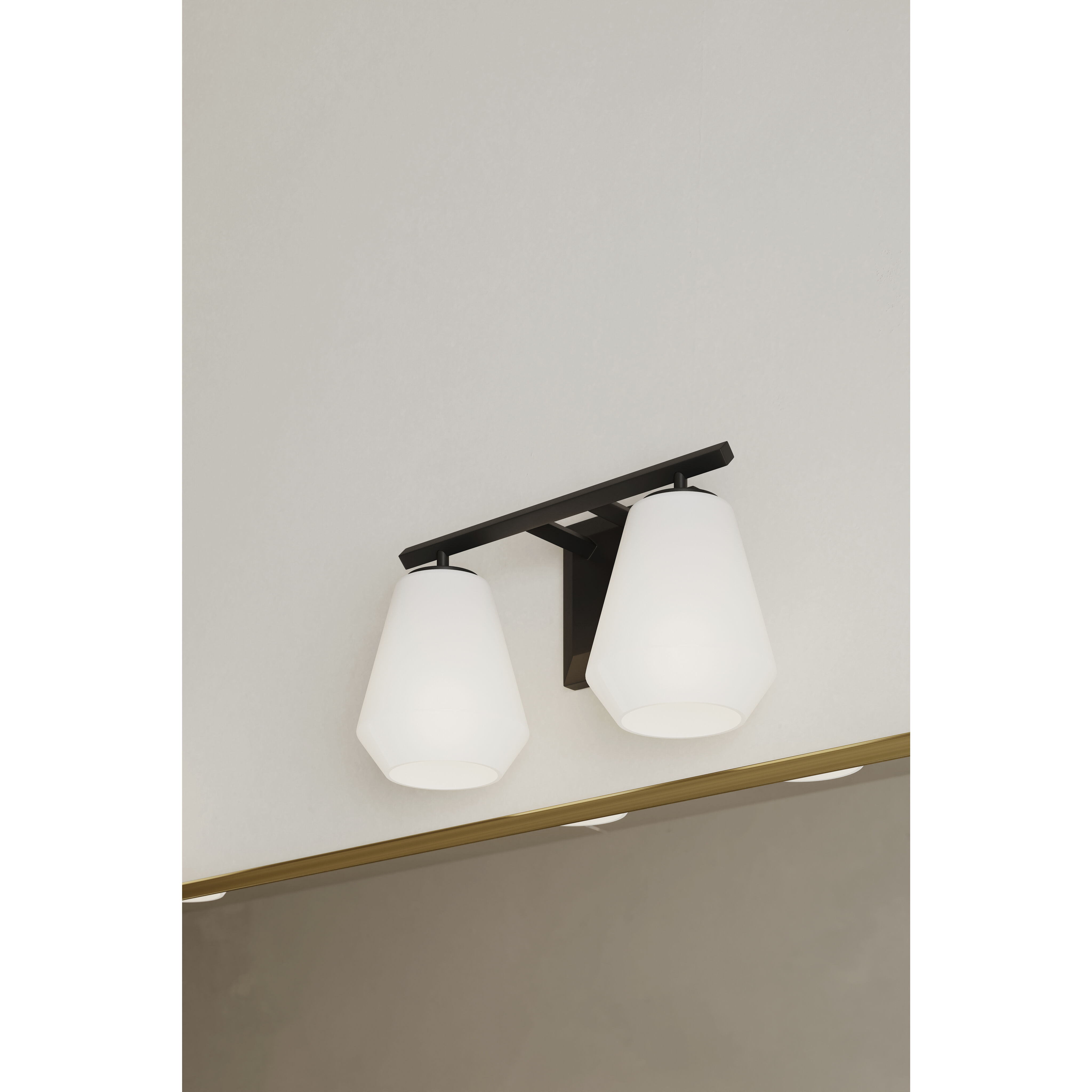 Siena 2 Light 14.25 inch Dark Matte Black Vanity Wall Light