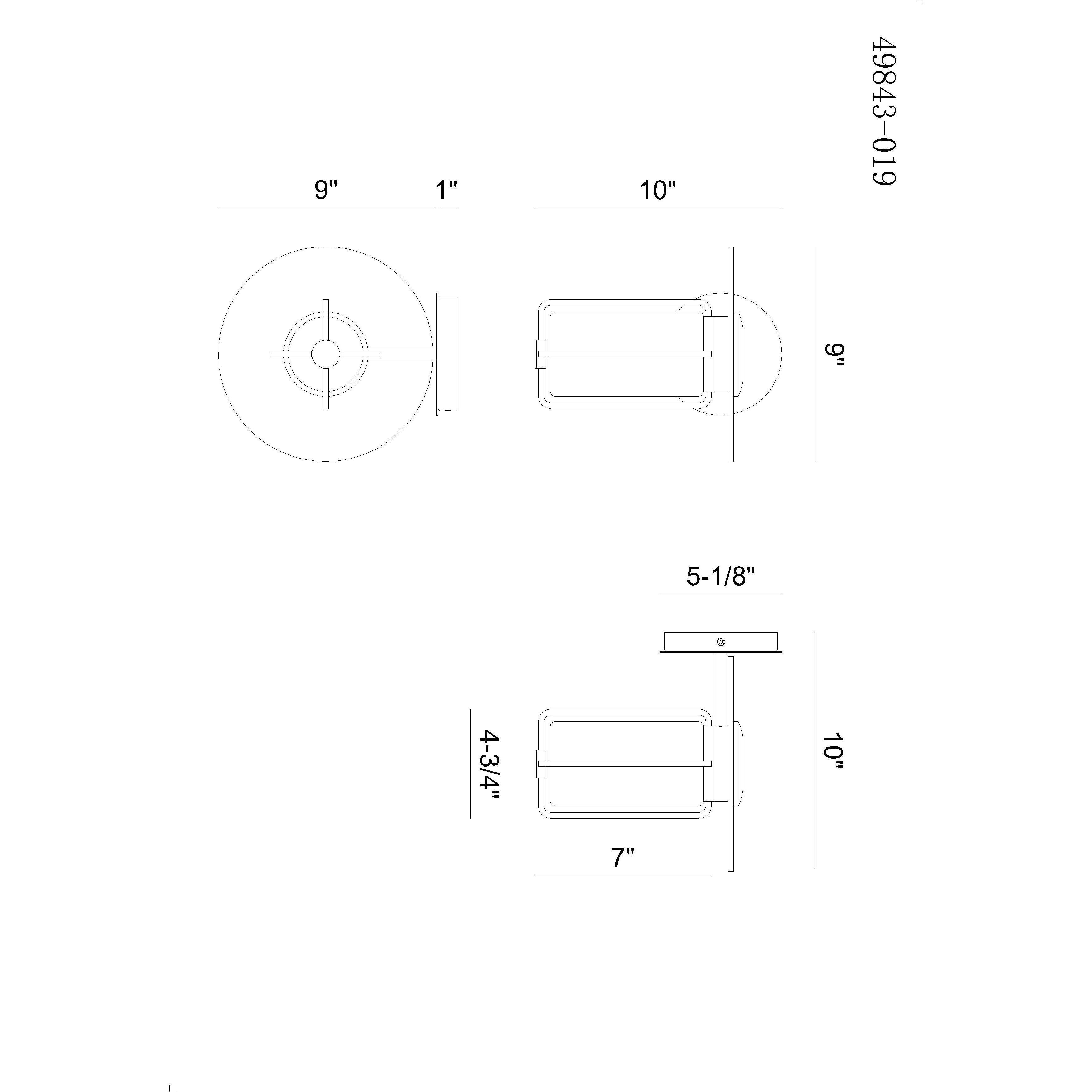 Florin LED 10 inch Sand Black Outdoor Wall Sconce