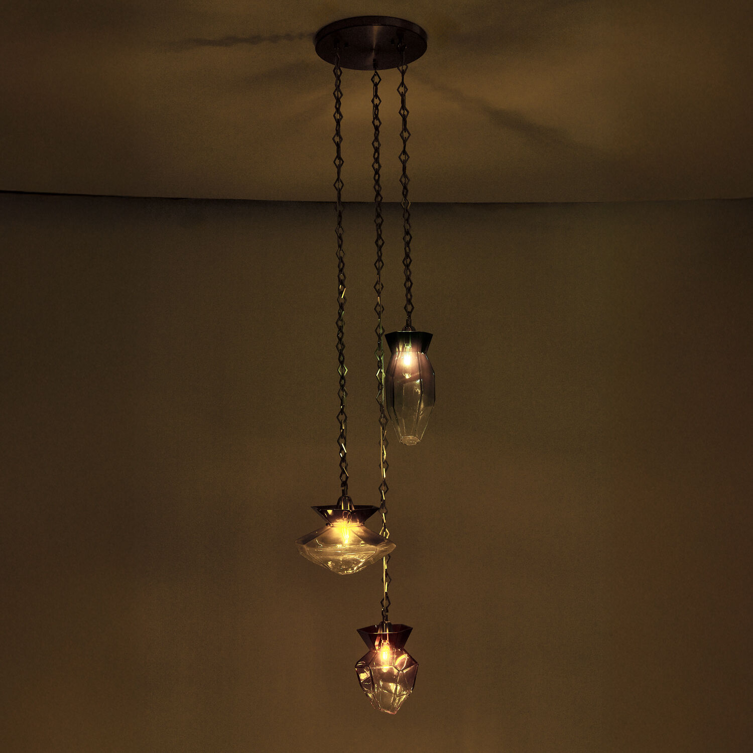 Bolsa 3 Light 21.25 inch Winter Brass Chandelier Ceiling Light