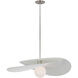 Windsor Smith Mahalo LED 32 inch Polished Nickel and Matte White Tiered Pendant Ceiling Light