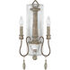 Zoe 2 Light 8.5 inch French Antique Sconce Wall Light