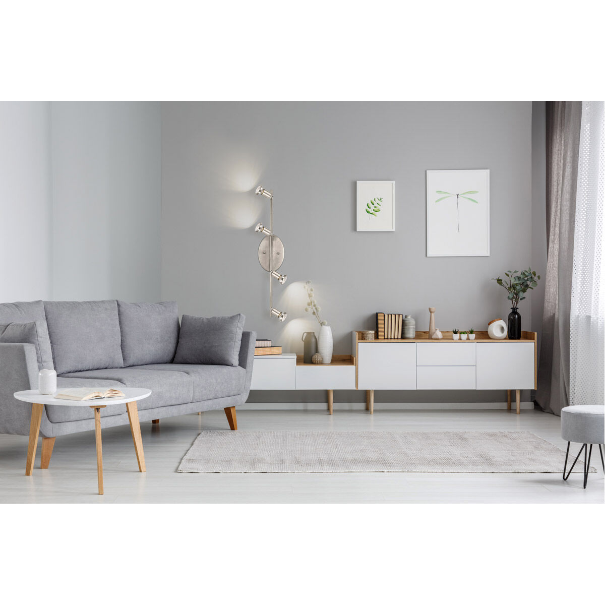 Buzz 4 Light 120 Matte Nickel Track Light Ceiling Light