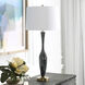 Remy 32.5 inch 150.00 watt Black Glaze with Mottled White Details Table Lamp Portable Light