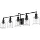 Bryant 5 Light 40.5 inch Matte Black Vanity Wall Light