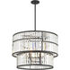 Rohe 5 Light 26 inch Matte Black Pendant Ceiling Light