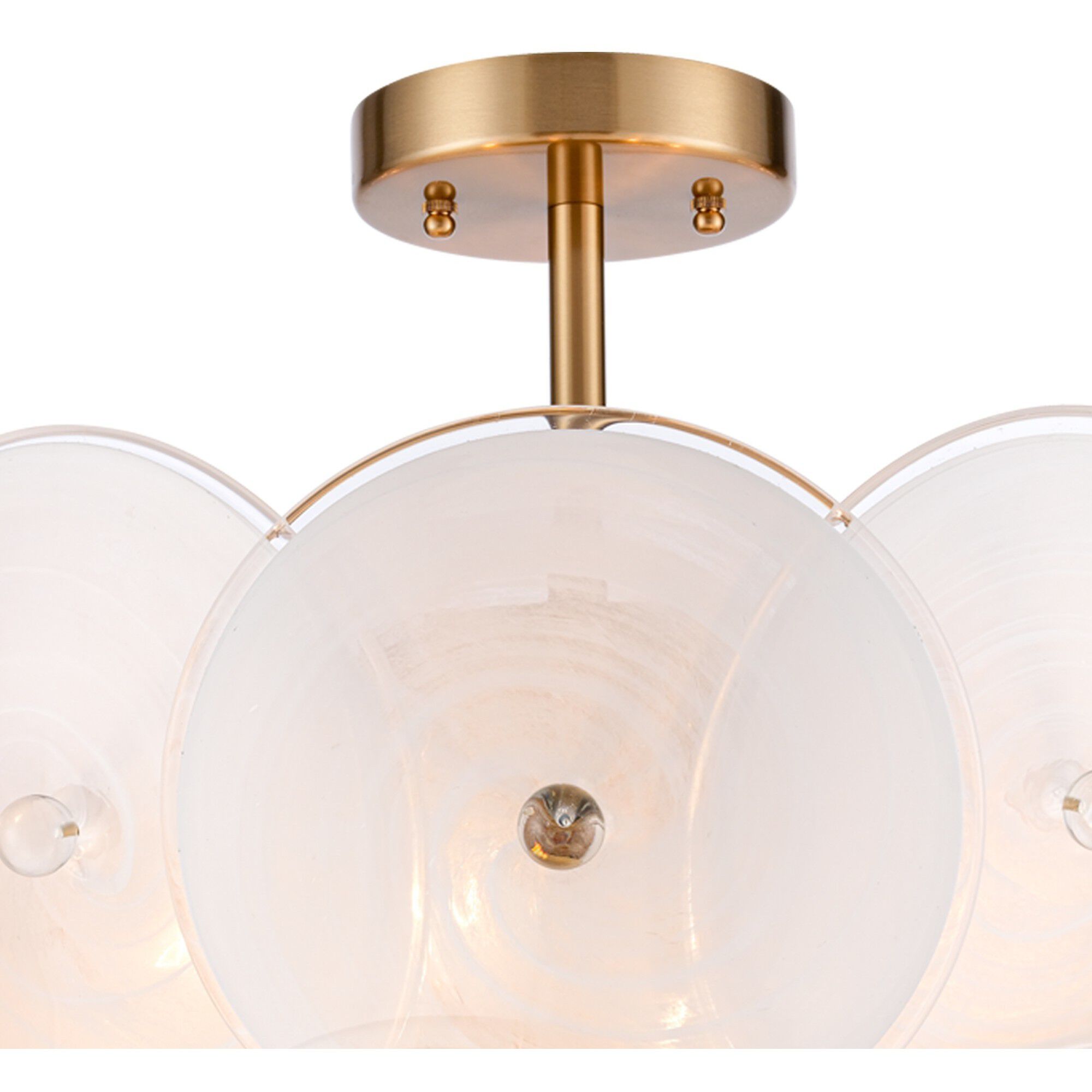 Tallulah 6 Light 24 inch Lacquered Gold Pendant Ceiling Light, Converts to Semi Flush