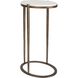 Mercier 25 X 10 inch White Marble and Bronze Accent Table