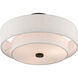 Claremont 3 Light 15 inch English Bronze Semi-Flush Mount Ceiling Light