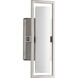 Frame LED 12 inch Brushed Nickel Bath Vanity Wall Light, Progress LED