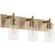 Fallstaff 3 Light 22.5 inch Aged Brass Vanity Light Wall Light