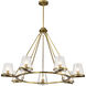Valentine 40 inch Vintage Brass Chandelier Ceiling Light