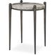 Nahunta 22 X 18 inch Dark Bronze and Travertine Accent Table