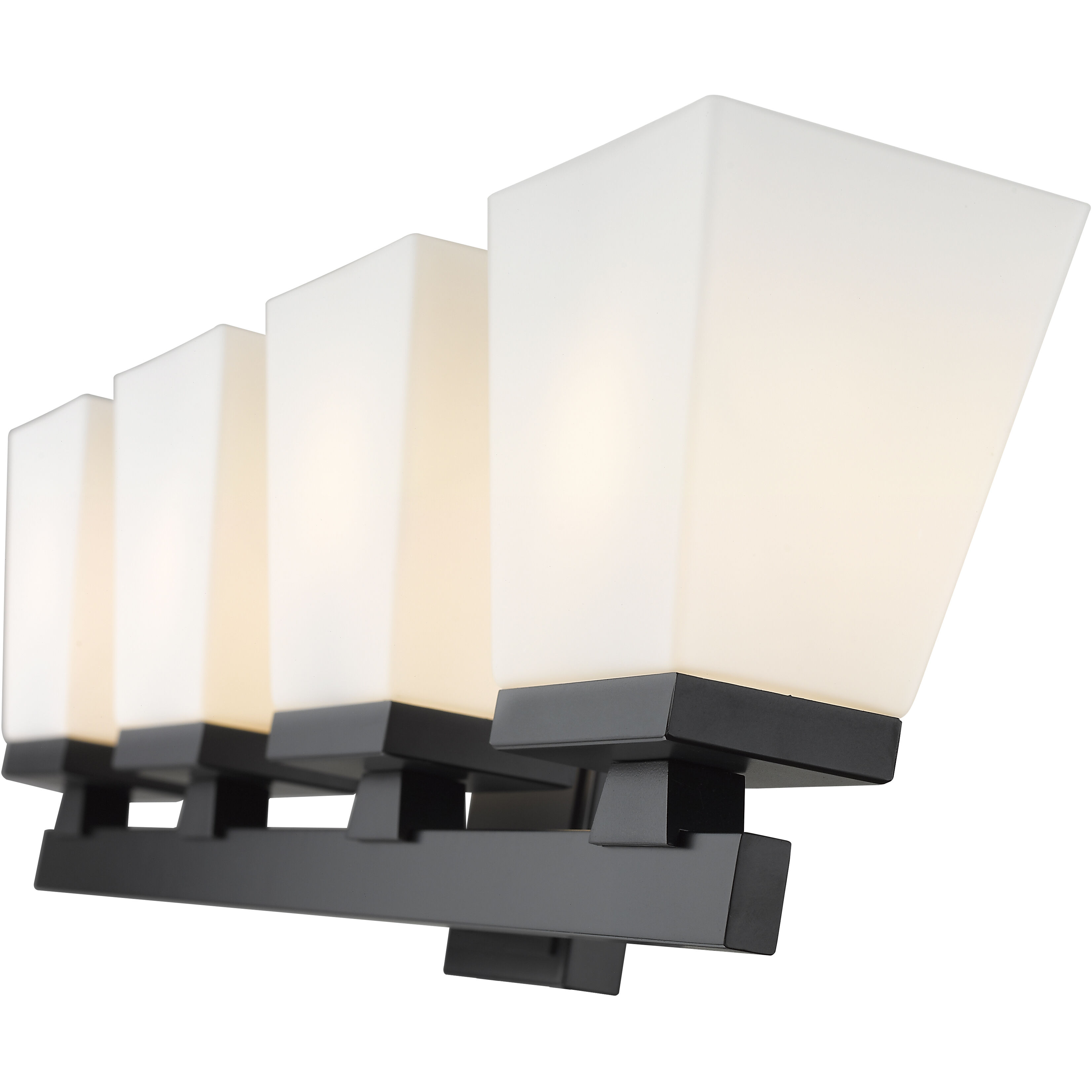 Astor 4 Light 29 inch Matte Black Vanity Wall Light
