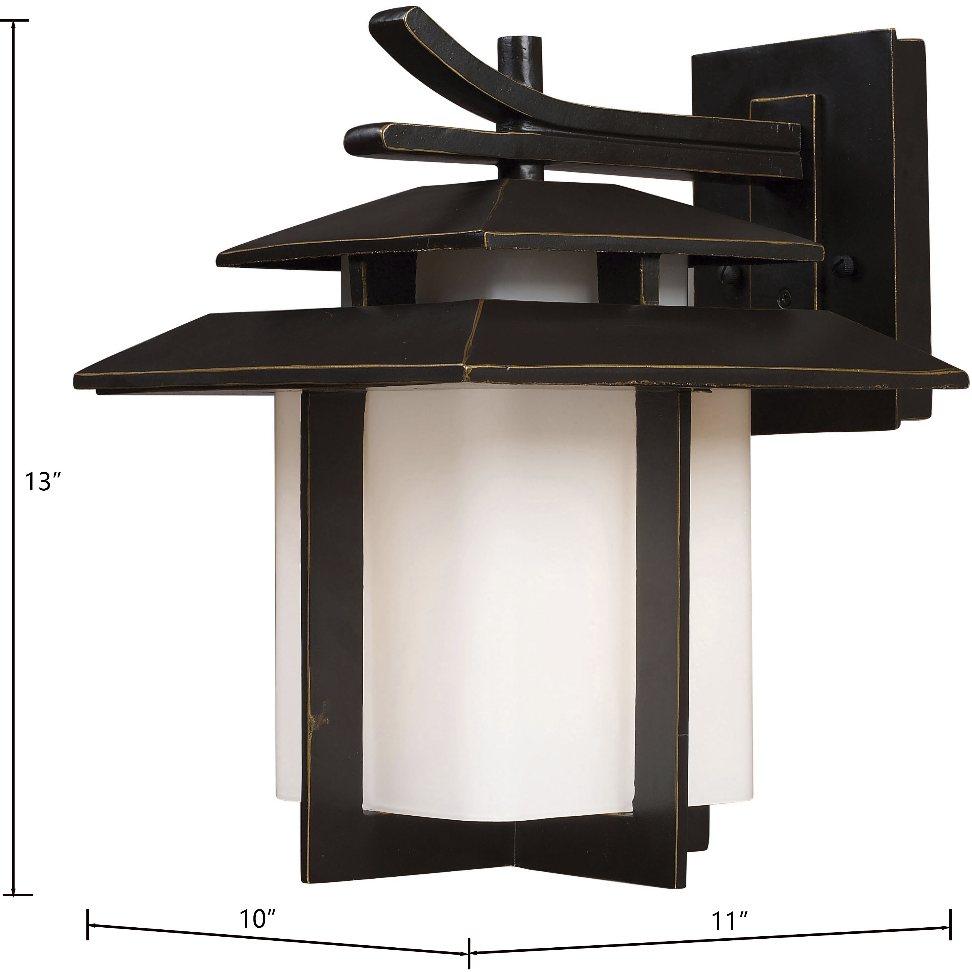 Kanso 1 Light 13 inch Aged Bronze Outdoor Wall Sconce