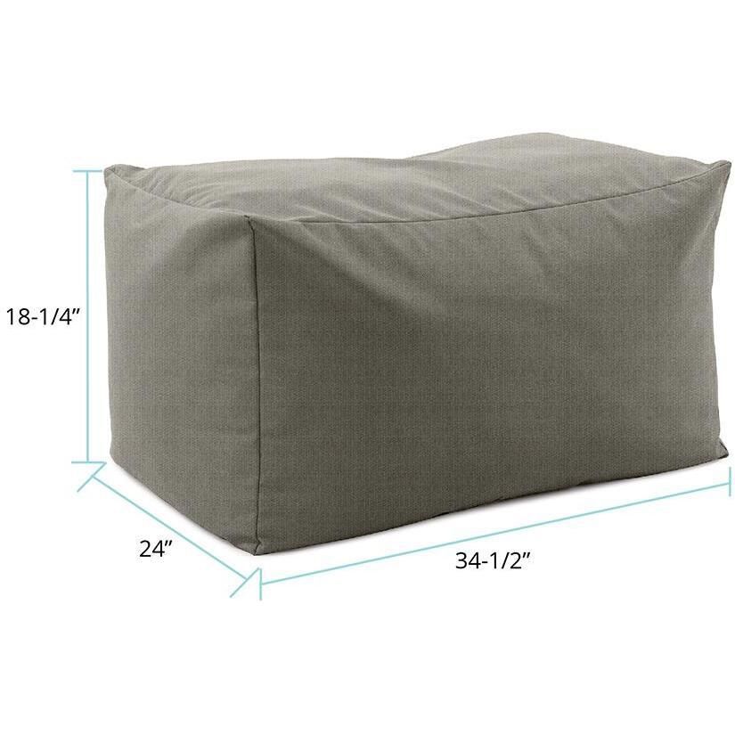 Driftwood 18.25 inch Sand Outdoor Pouf Bench