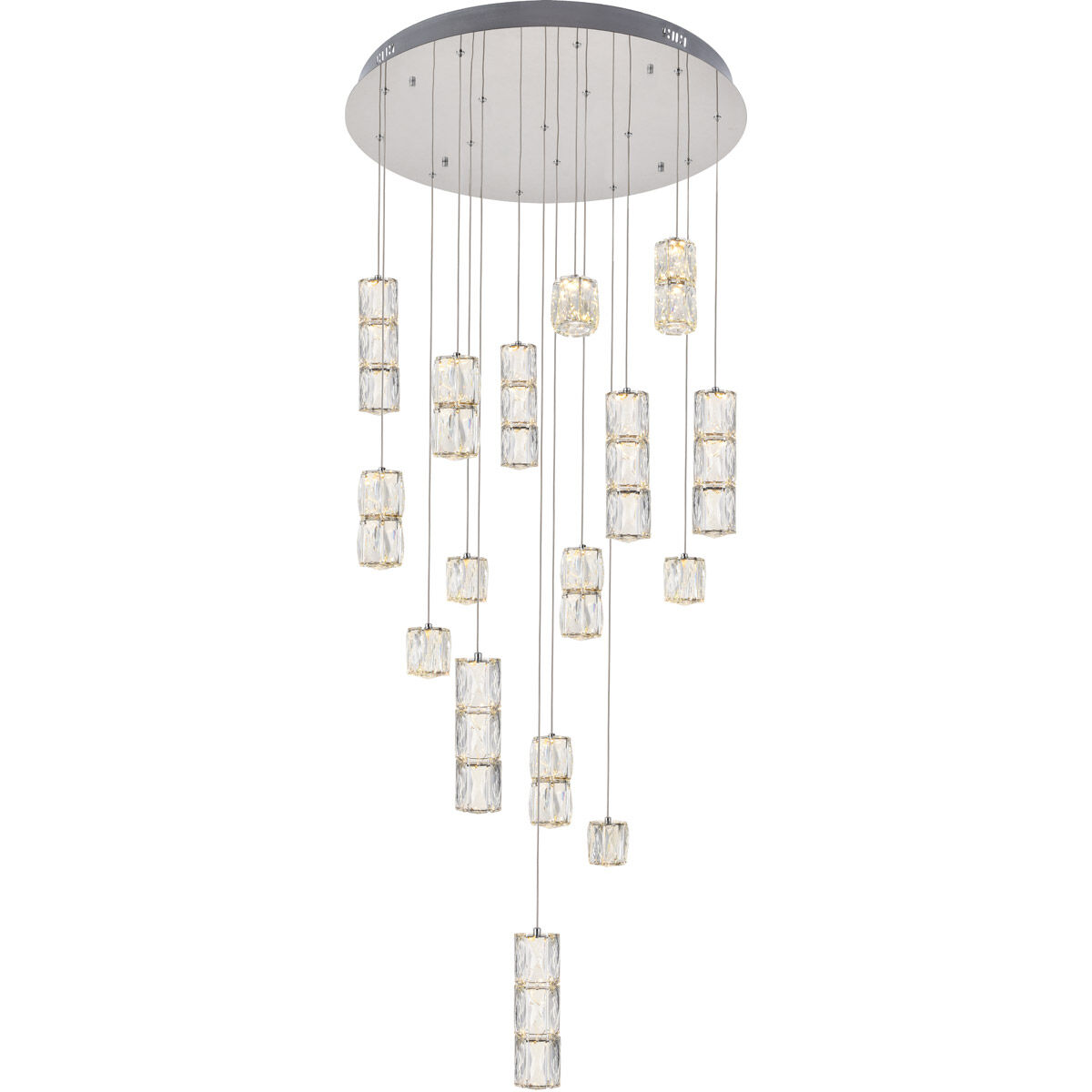 Polaris LED 28 inch Chrome Chandelier Ceiling Light
