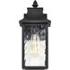 Austen 13 inch Matte Black Outdoor Wall Lantern, Small