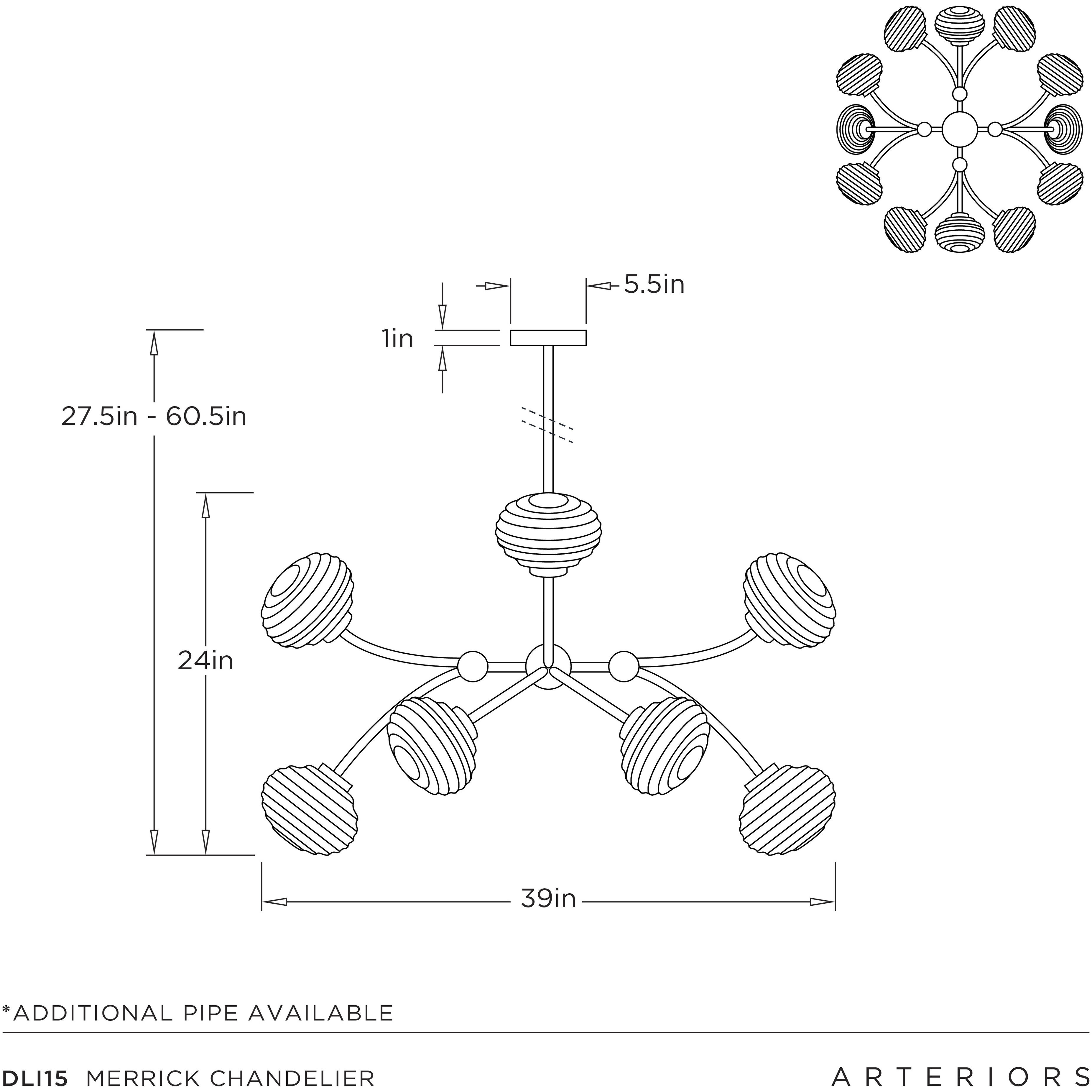 Merrick 12 Light 39 inch Vintage Brass Chandelier Ceiling Light