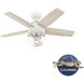 Margo 44 inch Textured White with Light Oak/Fresh White Blades Ceiling Fan