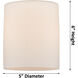 Ballston Cobbleskill LED 5 inch White and Polished Chrome Sconce Wall Light in Mercury Glass, Ballston