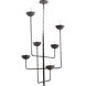 Enoki 6 Light 23 inch Noir Chandelier Ceiling Light