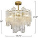 Sophia 5 Light 17.75 inch Brass Semi Flush Mount Ceiling Light