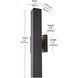Troy 2 Light 18 inch Black Outdoor Wall Sconce
