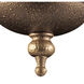 Elizabethan 3 Light 13 inch Dark Bronze Flush Mount Ceiling Light