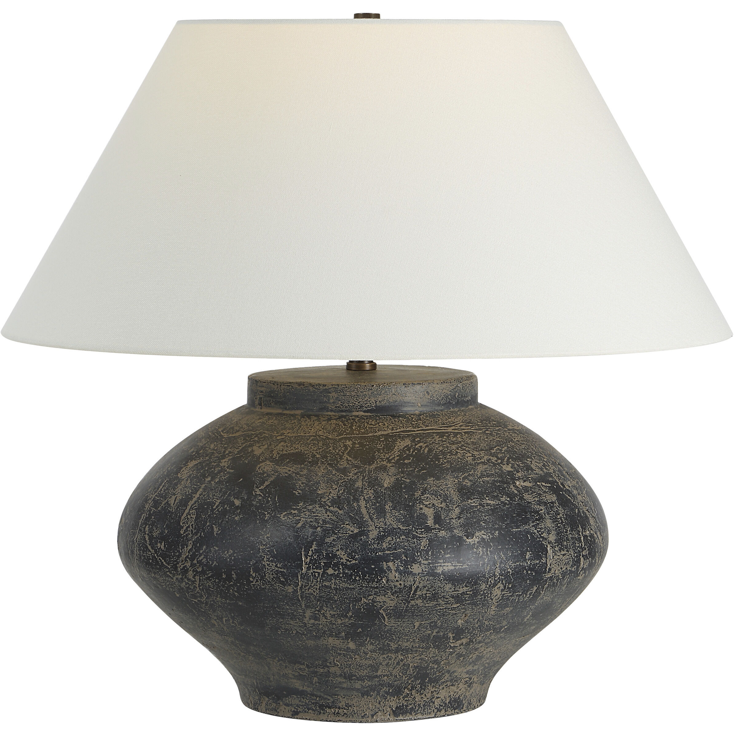 Patina 20.5 inch Distressed Charcoal and Beige Table Lamp Portable Light