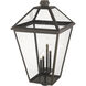 Talbot 4 Light 34.25 inch Oil Rubbed Bronze Outdoor Post Mount Fixture